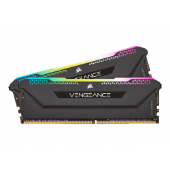 Pamięć CORSAIR VENGEANCE RGB PRO 64GB 2x32GB DDR4 3200MHz DIMM 16-20-20-38 XMP 2.0 czarny Heatspreader 1.35V