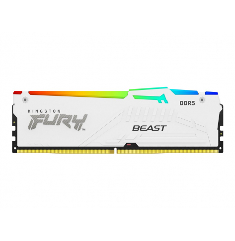 Pamięć KINGSTON FURY Beast 16GB DIMM 5200MT/s DDR5 CL36 White RGB EXPO