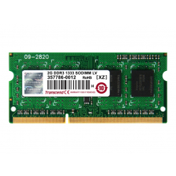 Pamięć TRANSCEND SODIMM DDR3L 1600Mhz 2GB Non-ECC SRx8 1.35V CL11