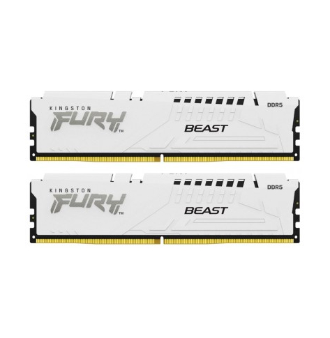Pamięć KINGSTON FURY Beast 64GB DIMM DDR5 6000MT/s DDR5 CL36 Kit of 2 White EXPO