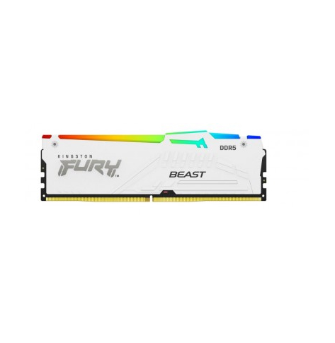 Pamięć KINGSTON FURY Beast 16GB DIMM 5200MT/s DDR5 CL40 White RGB XMP