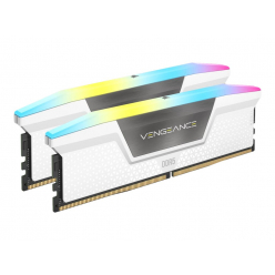 Pamięć CORSAIR VENGEANCE RGB 32GB 2x16GB DDR5 6000MT/s DIMM 30-36-36-76 Std PMIC XMP 3.0 White Heatspreader RGB LED 1.4V