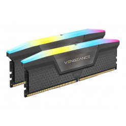 Pamięć CORSAIR VENGEANCE RGB 96GB 2x48GB DDR5 6800MT/s DIMM 40-50-50-110 Std PMIC XMP 3.0 czarny Heatspreader 1.4V