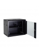 Szafa serwerowa Netrack 19" 18U 600x450mm – czarna drzwi szklane otwierane boki