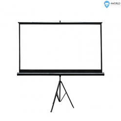 Ekran projekcyjny ze statywem 4World 186x105 (84'', 16:9) biały mat