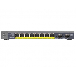 Switch sieciowy zarządzalny Netgear ProSafe Smart GS110TP-200EUS 10-Portów 1000BaseT (RJ45) 2 porty MiniGBIC (SFP)