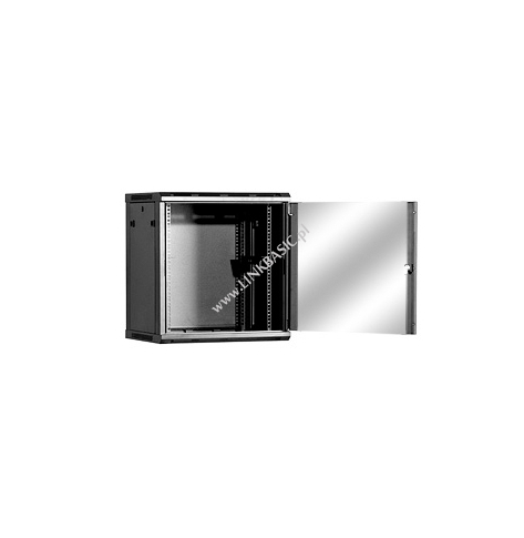 Szafa serwerowa Linkbasic 19'' 12U 600x450mm czarna  drzwi przednie szklane 