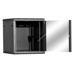 Szafa serwerowa Linkbasic 19'' 15U 600x600mm czarna  drzwi przednie szklane 