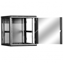 Szafa serwerowa Linkbasic 19'' 15U 600x600mm czarna  drzwi przednie szklane 