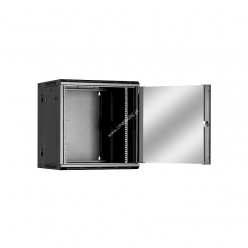 Szafa serwerowa Linkbasic dwusekcyjna 19'' 15U 600x550mm czarna drzwi szklane