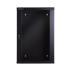 Szafa serwerowa Linkbasic dwusekcyjna 19'' 18U 600x550mm czarna drzwi szklane