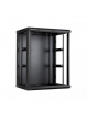 Szafa serwerowa Linkbasic 19'' 18U 600x600mm czarna  drzwi przednie szklane 