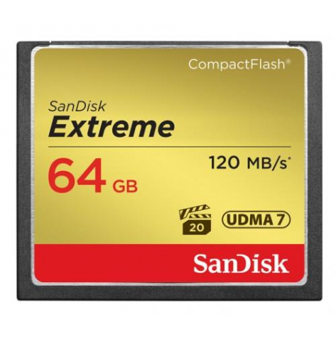 Karta pamięci SanDisk Compact Flash Extreme 64GB UDMA7 (transfer 120MB/s)