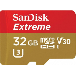 Karta pamięci SANDISK EXTREME microSDHC 32 GB 100/60 MB/s A1 C10 V30 UHS-I U3 Mobile