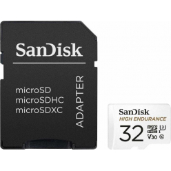Karta pamięci SanDisk HIGH ENDURANCE(recorders and monitoring) microSDHC 32GB V30 with adapter