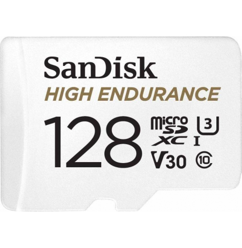 Karta pamięci SANDISK HIGH ENDURANCE (recorders and monitoring)microSDHC 128GBV30 with adapter
