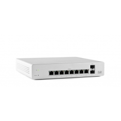 Switch zarządzalny Cisco Meraki MS220-8P 8 portów 10/100/1000 (PoE+) 2 porty Gigabit SFP
