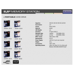 Dysk Zewnętrzny Intenso 500GB MemoryStation Czarny 2,5'' USB
