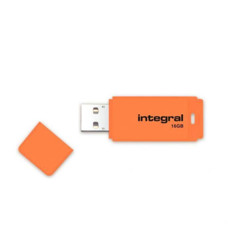 Pamięć USB  Integral Neon 16GB USB 2.0 pomarańczowy