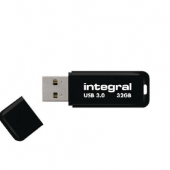 Pamięć USB  Integral 32GB Black USB 3.0 with removable cap