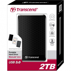 Dysk zewnętrzny   Transcend StoreJet 25A3 2TB USB 3.0 2,5'' HDD Wstrząsoodporny Szybki Backup