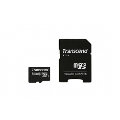 Karta pamięci Transcend microSDXC 64GB Class 10 + Adapter (SD 3.0)