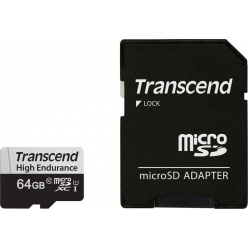 Karta pamięci Transcend 64GB microSD with adapter U1, High Endurance
