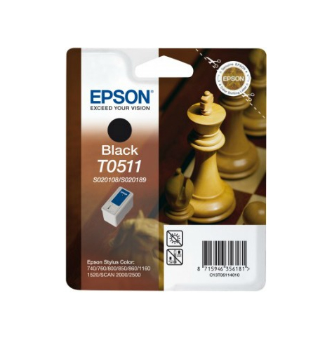 Tusz Epson T0511 black | Stylus Color 740/760/800/850/860/1160/1520