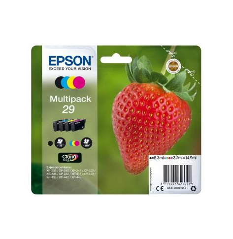 Tusz Epson Strawberry Multipack Claria Home 4-color 29 | 14,9 ml