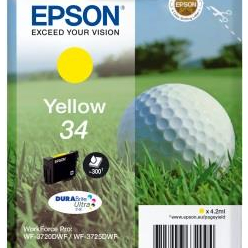 Tusz Golf ball Singlepack Epson Yellow 34 DURABrite Ultra | 4,2 ml