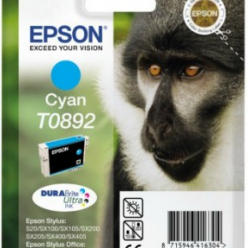 Tusz Epson T0892 cyan DURABrite | 3.5ml | Stylus S20/SX100/SX105/SX200/SX205/...