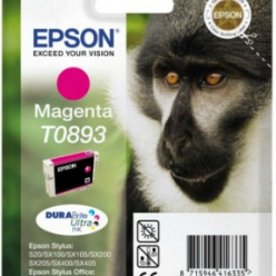 Tusz Epson T0893 magenta DURABrite | 3.5ml | Stylus S20/SX100/SX105/SX200/SX2...