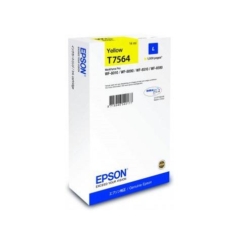 Tusz Epson T7562 Cartridge L Yellow| 14 ml | WF-8xxx Series