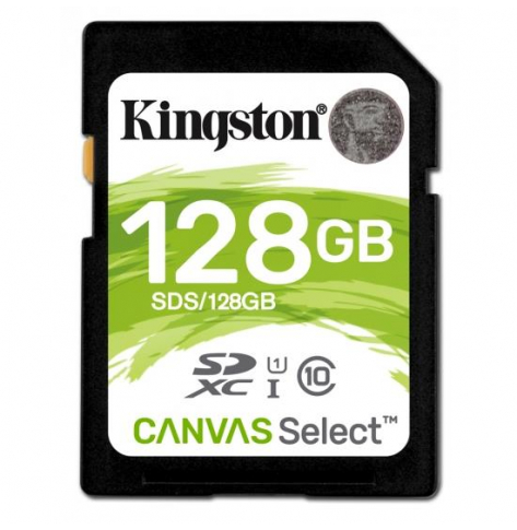 Karta pamięci Kingston 128GB SDXC Canvas Select 80R CL10 UHS-I