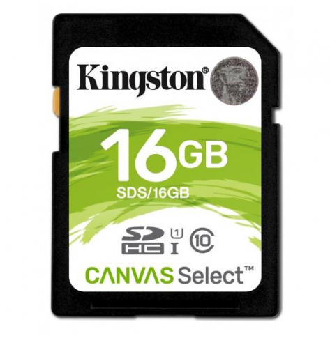 Karta pamięci Kingston 16GB SDHC Canvas Select 80R CL10 UHS-I