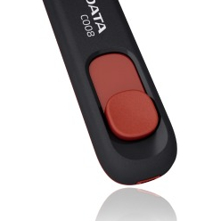 Pamięć USB     Adata  C008 16GB  2.0 Czarny Czerwony