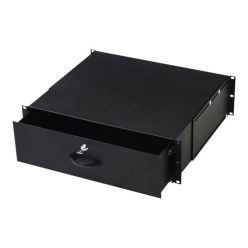 DIGITUS drawer lockable 3U 19inch black RAL9005 incl. screews.