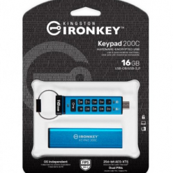 Pamięć KINGSTON 16GB USB-C IronKey Keypad 200C FIPS 140-3 Lvl 3 Pending AES-256