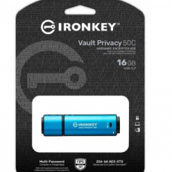Pamięć KINGSTON 16GB USB-C IronKey Vault Privacy 50C AES-256 Encrypted FIPS 197