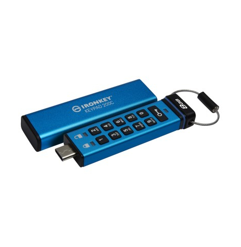 Pamięć KINGSTON 8GB USB-C IronKey Keypad 200C FIPS 140-3 Lvl 3 Pending AES-256