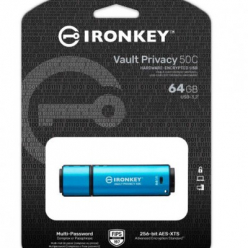 Pamięć KINGSTON 64GB USB-C IronKey Vault Privacy 50C AES-256 Encrypted FIPS 197