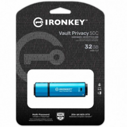 Pamięć KINGSTON 32GB USB-C IronKey Vault Privacy 50C AES-256 Encrypted FIPS 197